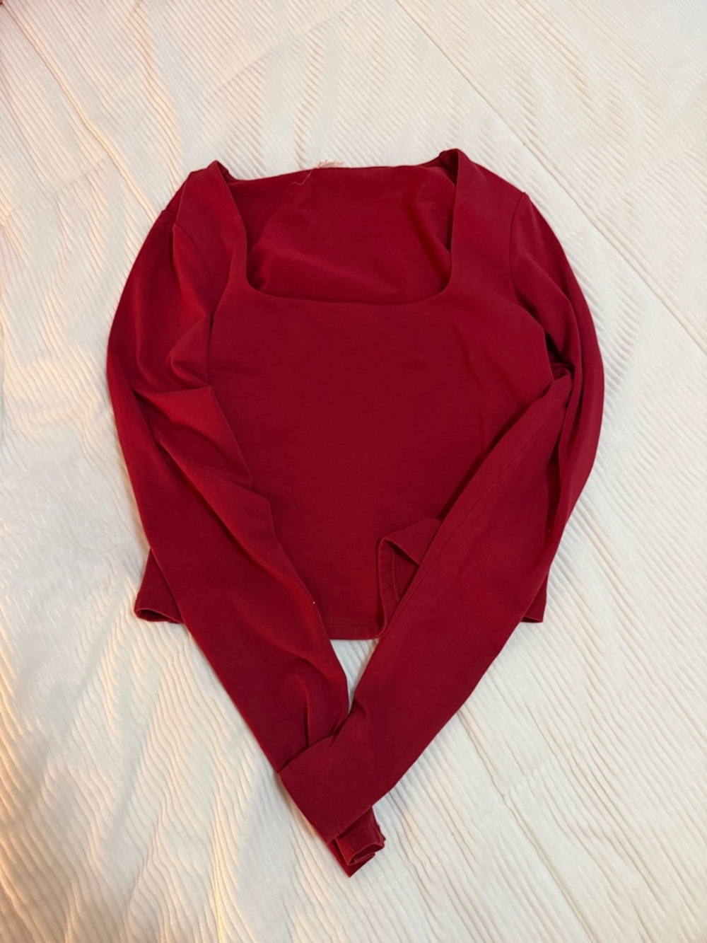 Garage Red Square-Neck Crop Top